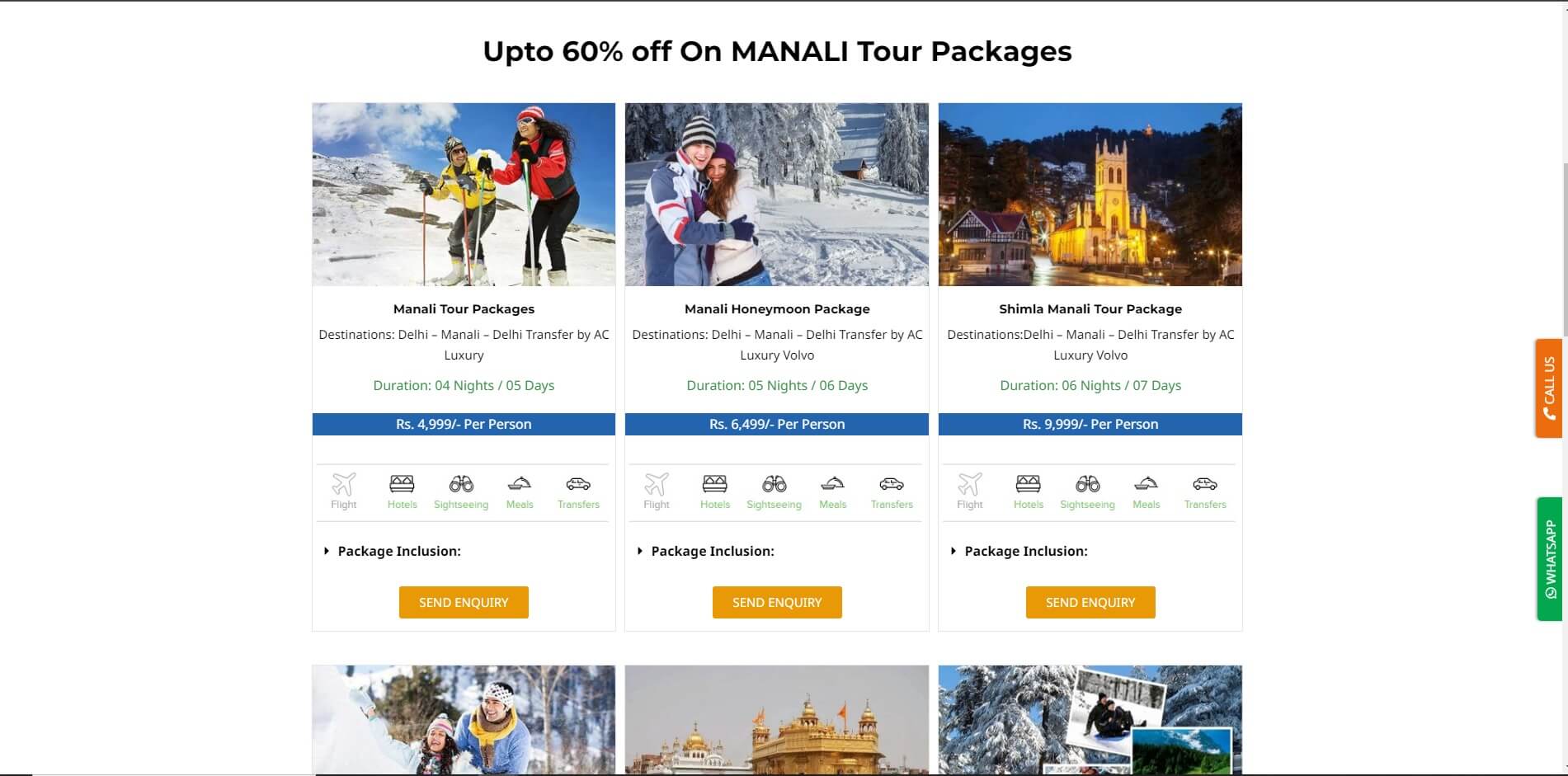 Unique Trip Mart - Manali Landing Page